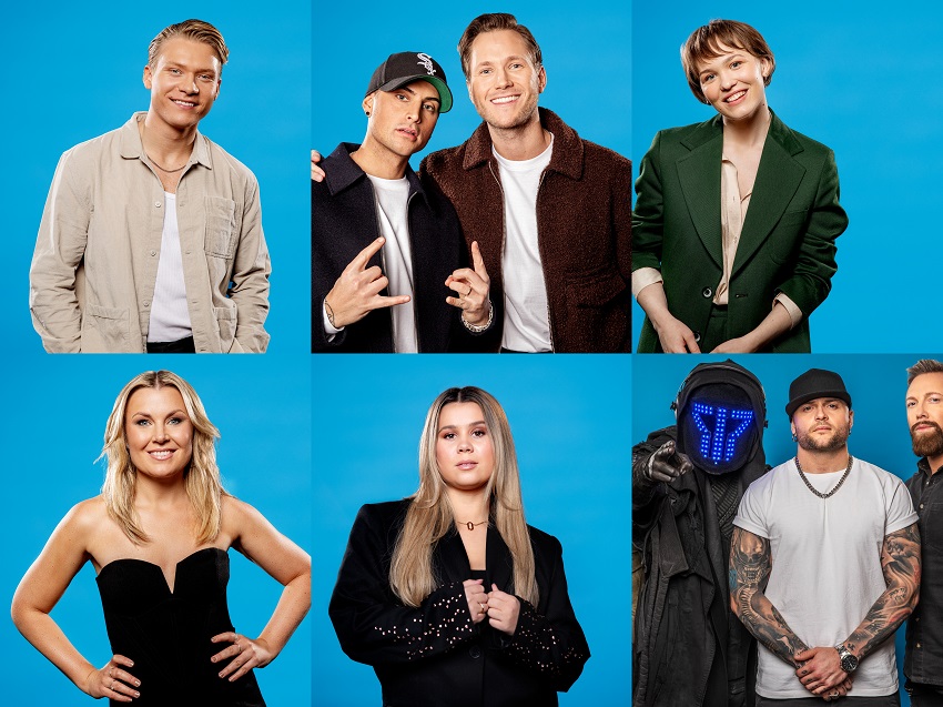 Snippets of the competing songs at the heat 1 of Melodifestivalen 2024 released